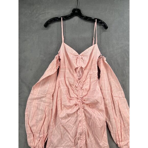 Rumer Chloe Maxi Dress Size X- Small Pink Ruched Front - Picture 4 of 15